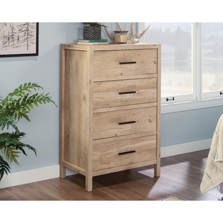 Sauder Pacific View 4 Drawer Chest Prime Oak 433564
